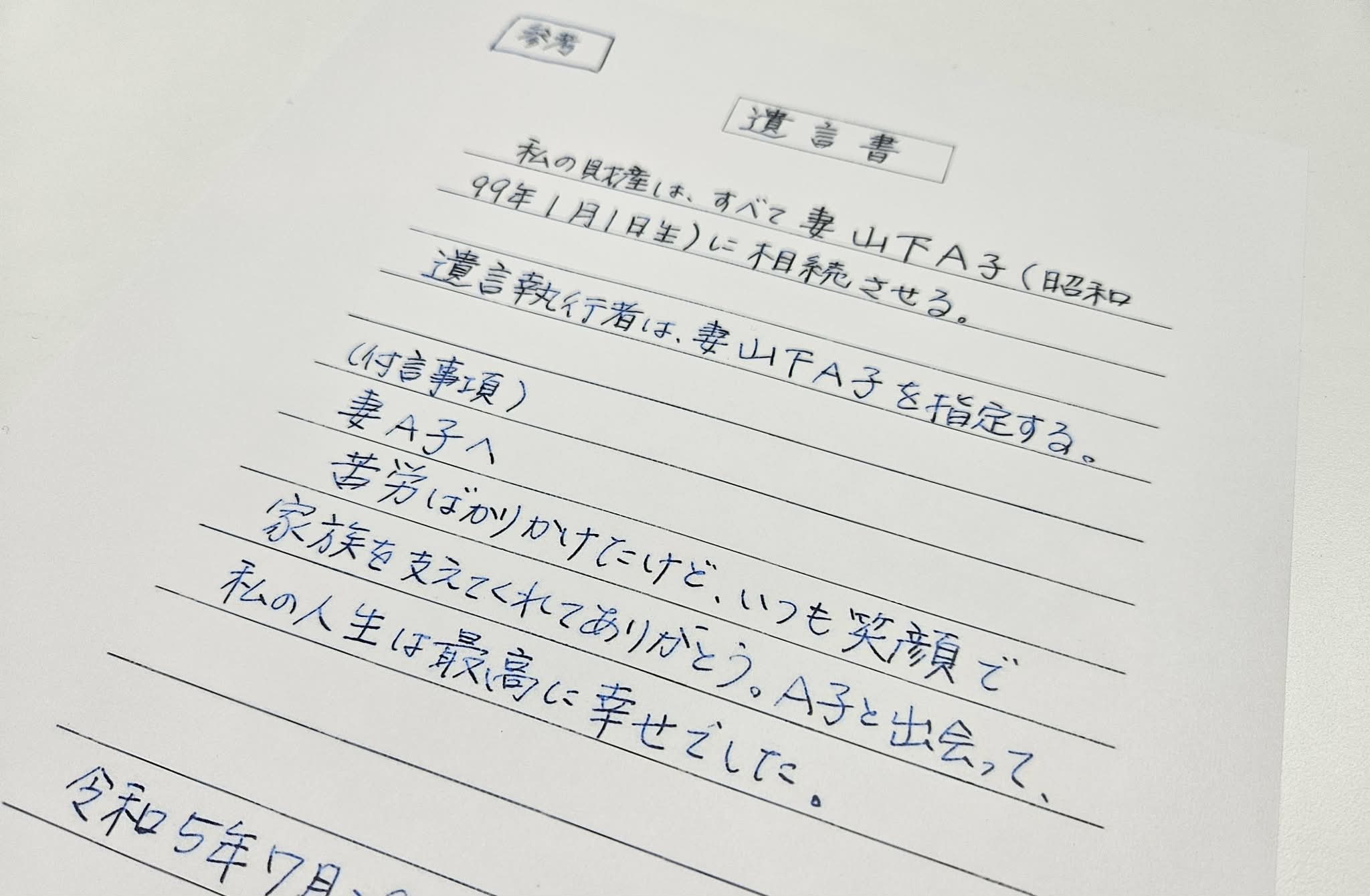 遺言書の価値